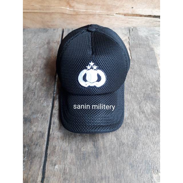 Jual Topi dinas / Topi polisi hitam / Topi jaring jatah polri/polisi l ...