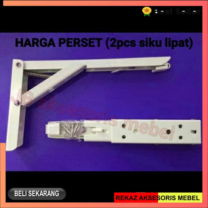 Jual SIKU LIPAT MEJA 25 cm HARGA PERSET / SIKU RAK DINDING LIPAT 25cm ...