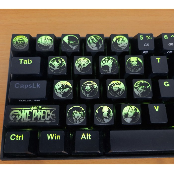 ワンピース 白ひげ Keycaps ONE PIECE Logo Keycaps R4 - Backlit ABS