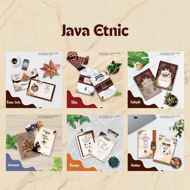 Jual Blangko Undangan Java Etnic | Shopee Indonesia