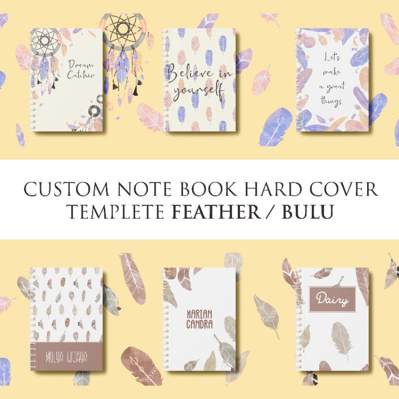 Jual Notebook Buku Catatan Custom A5 Hard Cover 200 Halaman Spiral Feather Shopee Indonesia