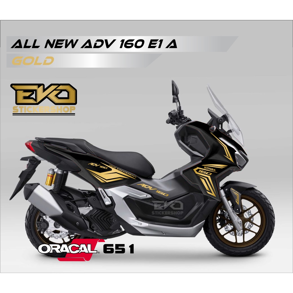 Jual Sticker HONDA ADV 160 HITAM Cutting Stiker GOLD SILVER COPPER