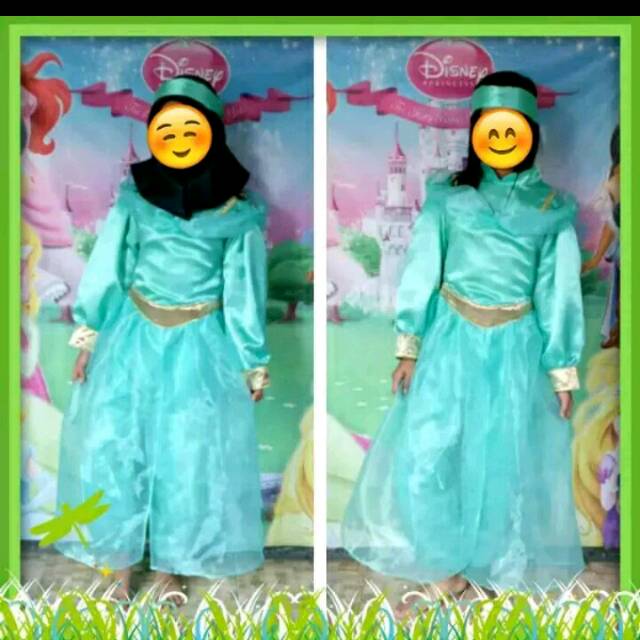 Jual Kostum Cosplay Anak Karakter Princess Jasmine Aladdin Hijab Muslim