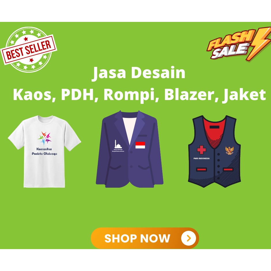 Jual Jasa Desain Kaos, PDH, Topi, Blazer, Rompi | Shopee Indonesia