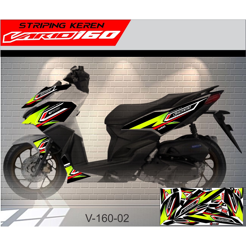 Jual STRIPING STIKER HONDA VARIO 160 VARIASI RACING BIKIN KEREN MOTOR ...