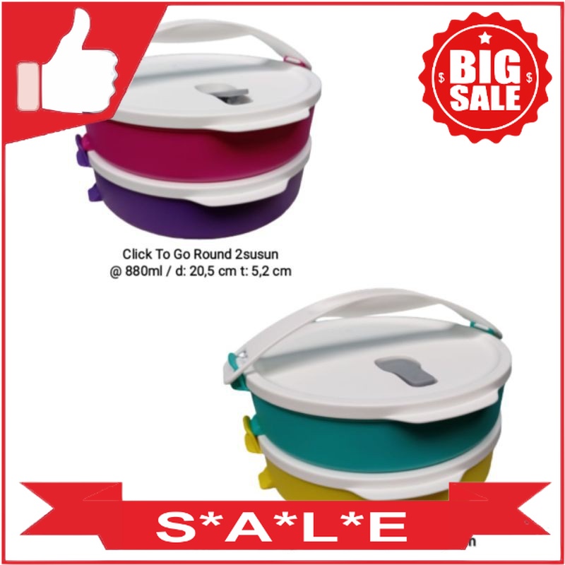 Jual Tupperware Rantang CTG Round 2 Tingkat Tupperware Original ...