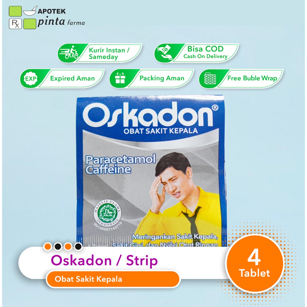 Jual Oskadon Obat Sakit Kepala 4 Tablet Shopee Indonesia