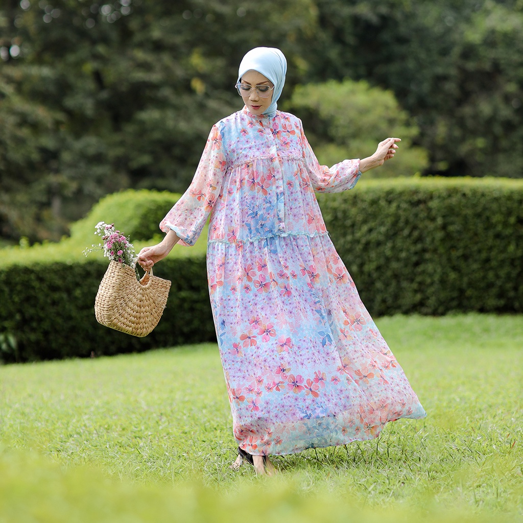 Zahra pleated metallic dress main image 0