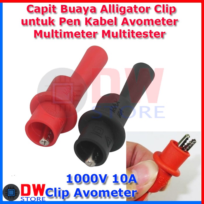 Jual Capit Buaya Alligator Clip Khusus untuk Kabel Pen Probe Avometer ...