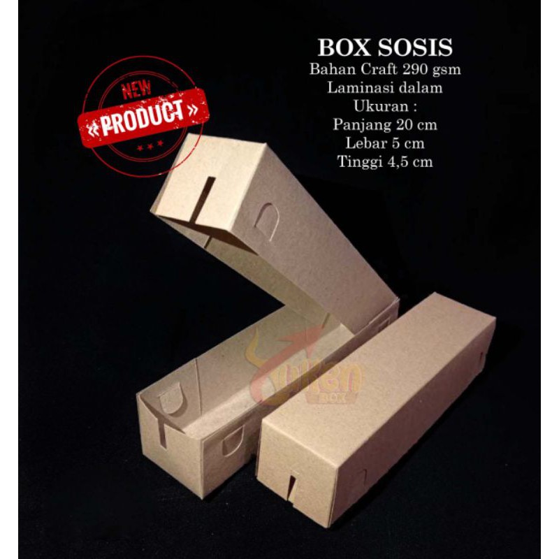 Jual paperbox sosis kotak sosis box sate kotak sate box hotang | Shopee ...
