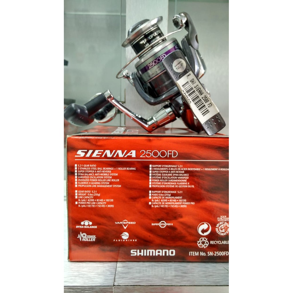 harga reel shimano sienna 2500 fd 2015 Jual Reel Shimano Sienna 2500 Fd