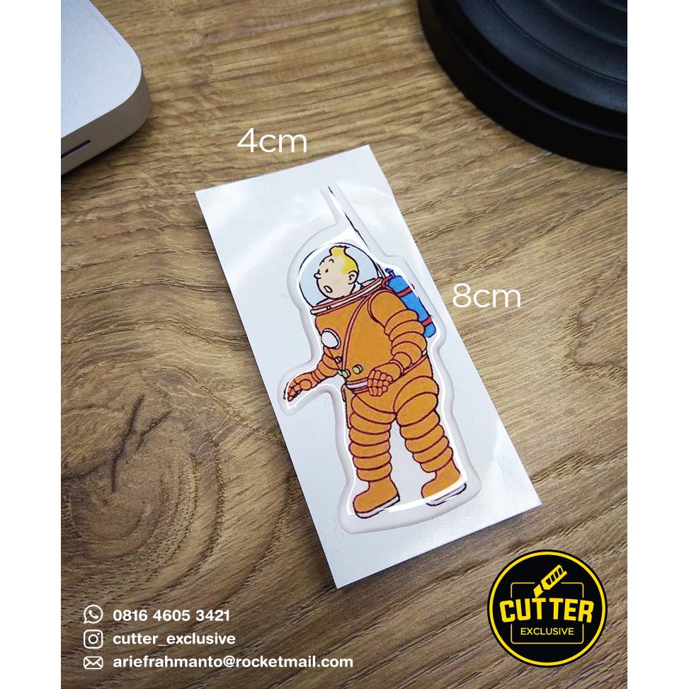 Jual emblem sticker resin TINTIN SPACE #1 | Shopee Indonesia