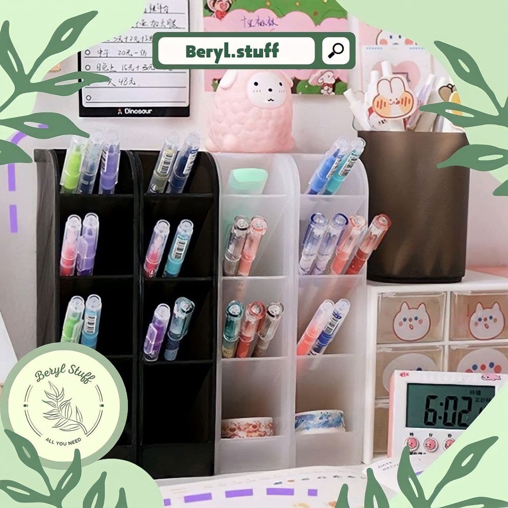 Jual Rak mini 4 sekat. Tempat pulpen serba guna. Stationary organizer ...