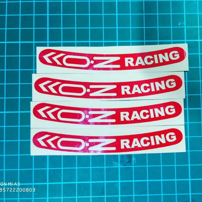 Jual Sticker Cutting OZ Racing Merah isi 4 pcs | Shopee Indonesia