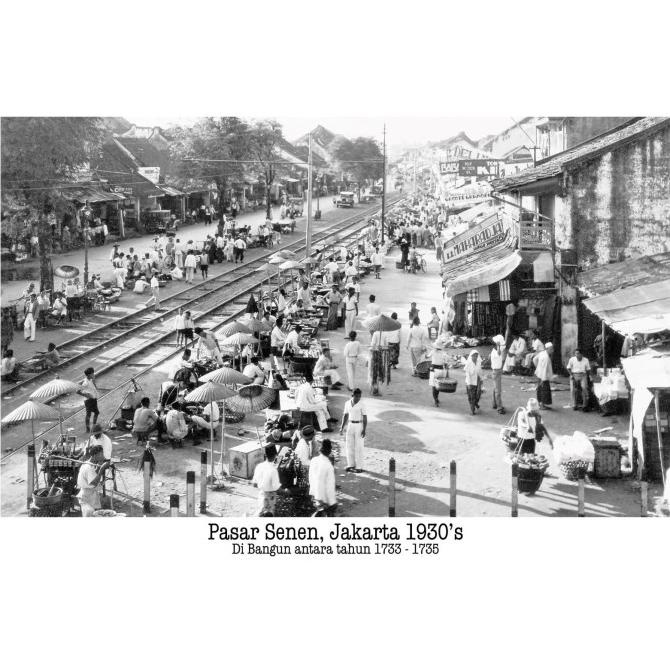 Jual Foto Tua Kuno Antik Jadul Tempo Dulu. Pasar Senen Jakarta 1930 An