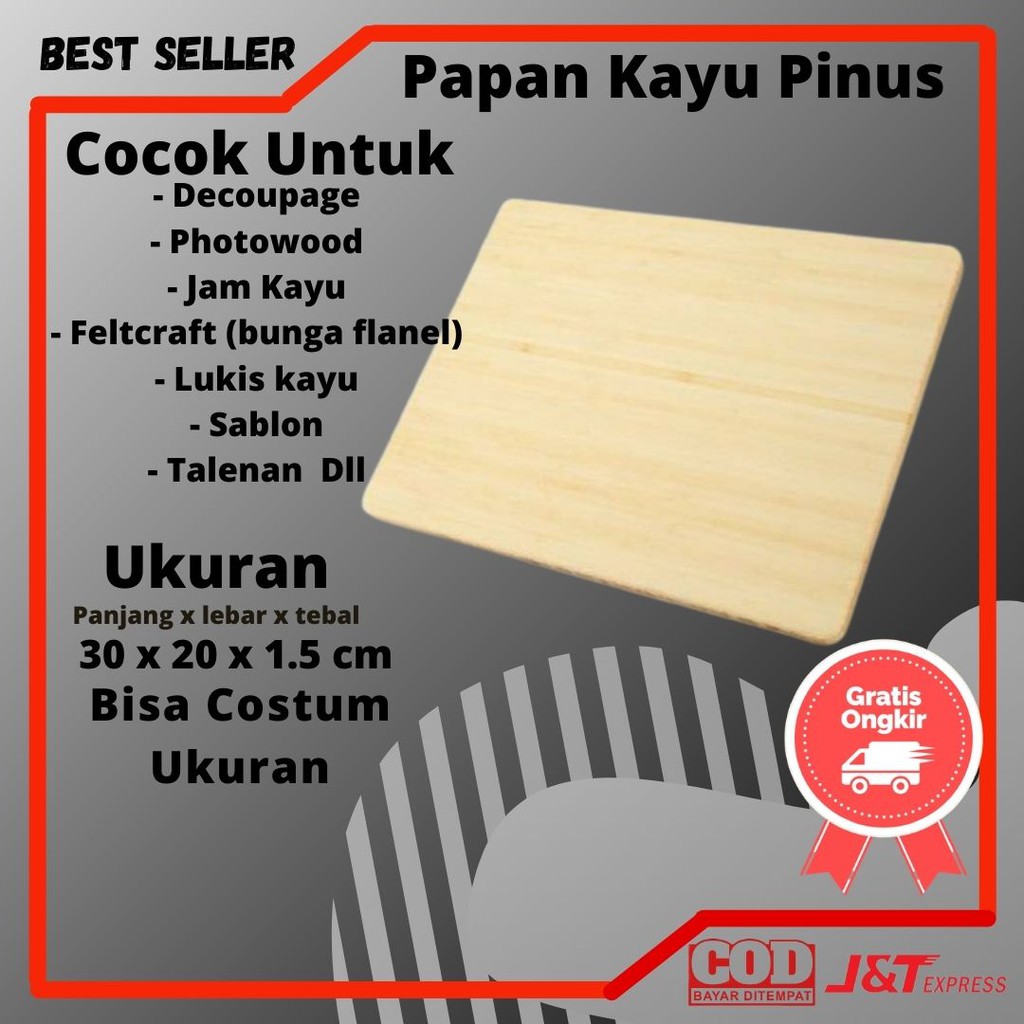 Jual Custom Talenan Kayu besar jumbo - Papan kayu Dekorasi Foto Produk ...