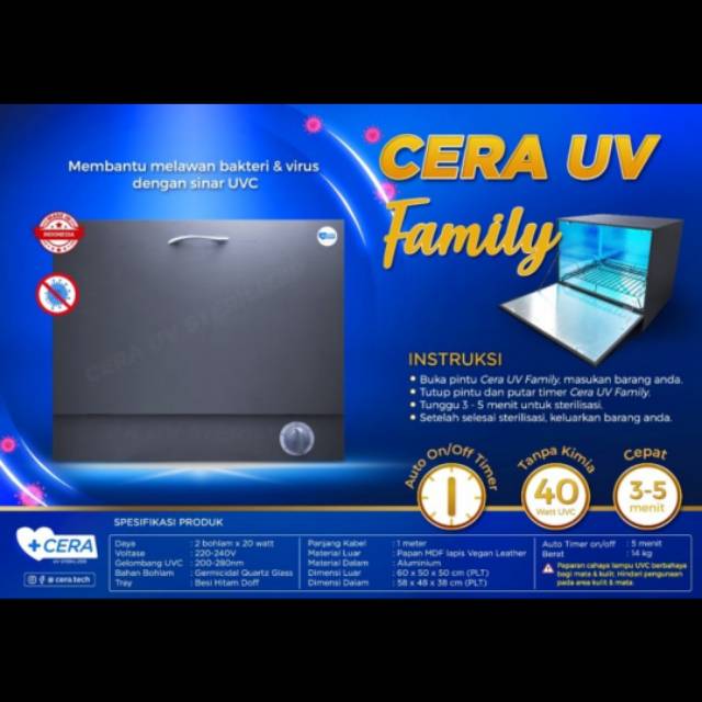 Jual Cera uv sterilizer box BIG SIZE FAMILY | Shopee Indonesia