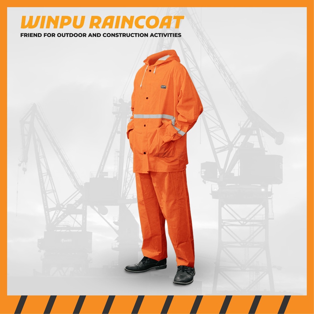 Jual WINPU jas hujan Pria Dewasa Bahan Tebal dan Kuat Untuk Proyek ...