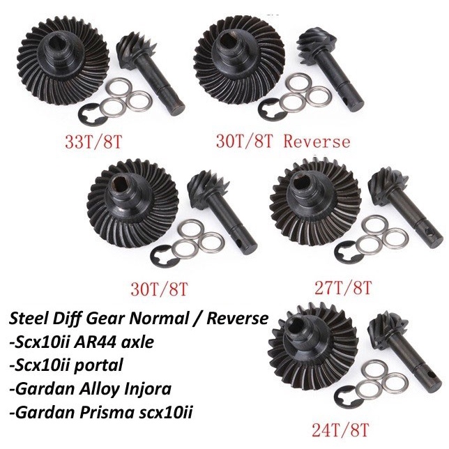 SSD Axial SCX10 II / SSD Trail King 8T/27T Set Ingranaggi Asse Overdrive SSD00349 - Foto 8