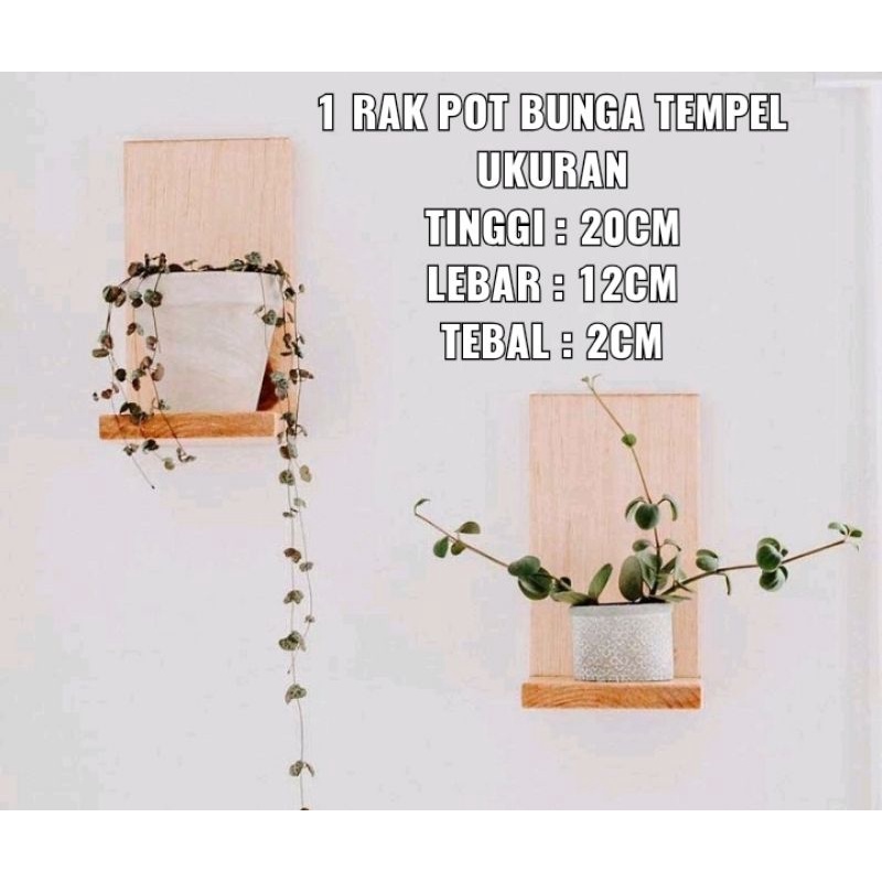 Jual RAK DINDING HIASAN BUNGA MINI RAK DINDING POT AMBALAN KAYU RAK ...