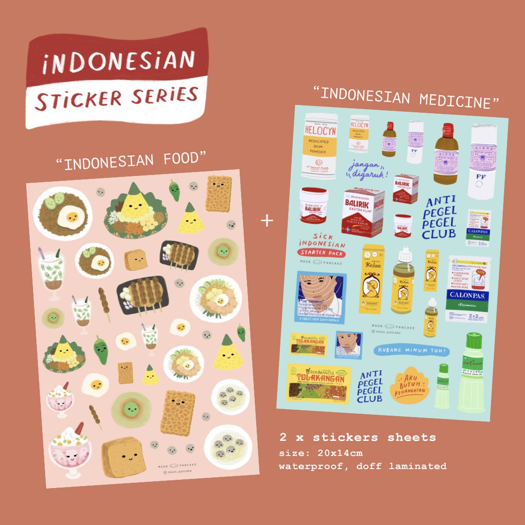 Jual Moon Pancake Indonesian Sticker Series | Shopee Indonesia