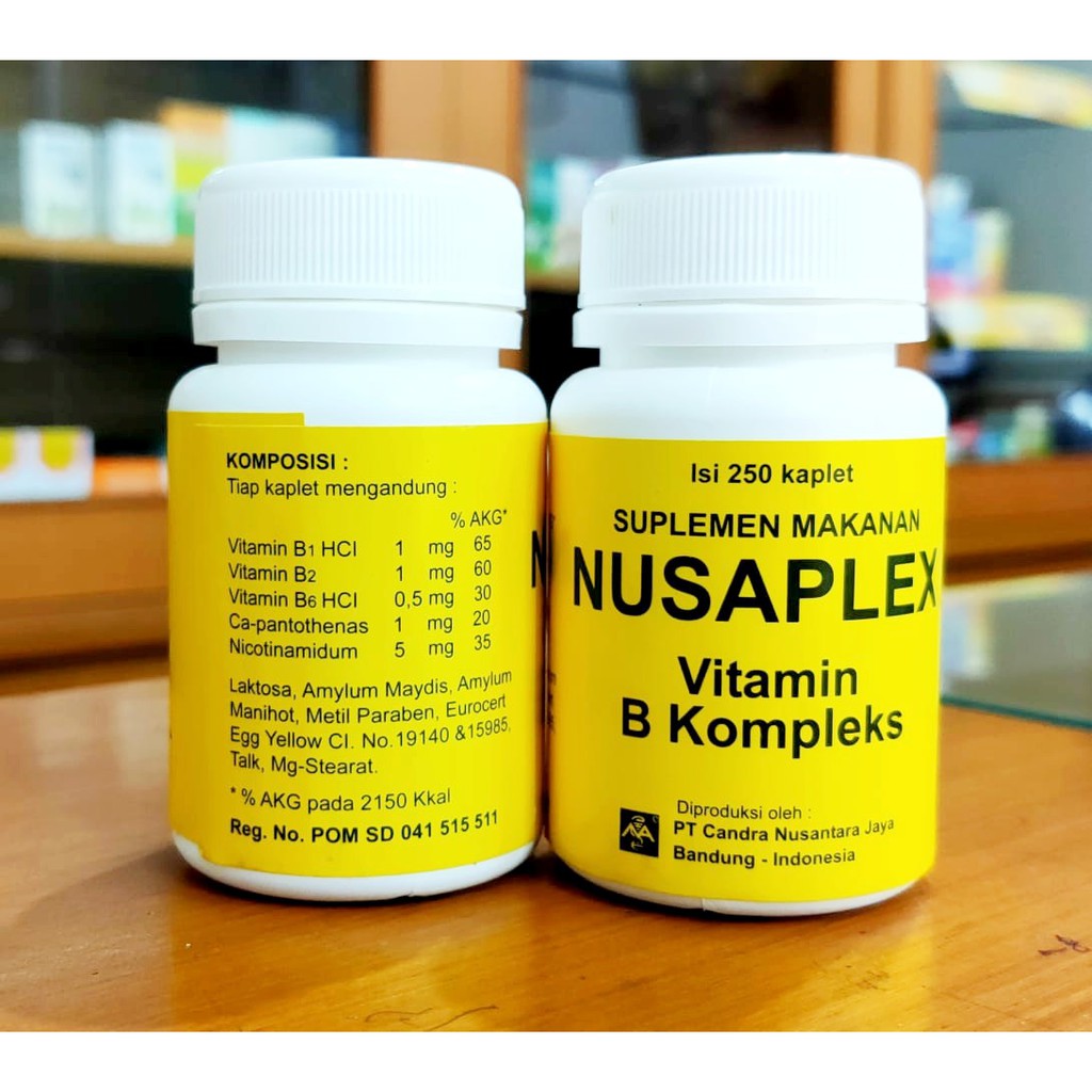 Jual Nusaplex Vitamin B Complex Pot 250 Tablet | Shopee Indonesia