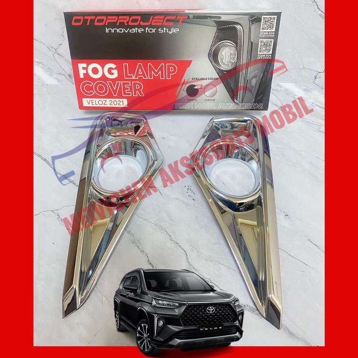 Jual Cover Ring Fog Lamp Depan Mobil All New Veloz Chrome Shopee Indonesia