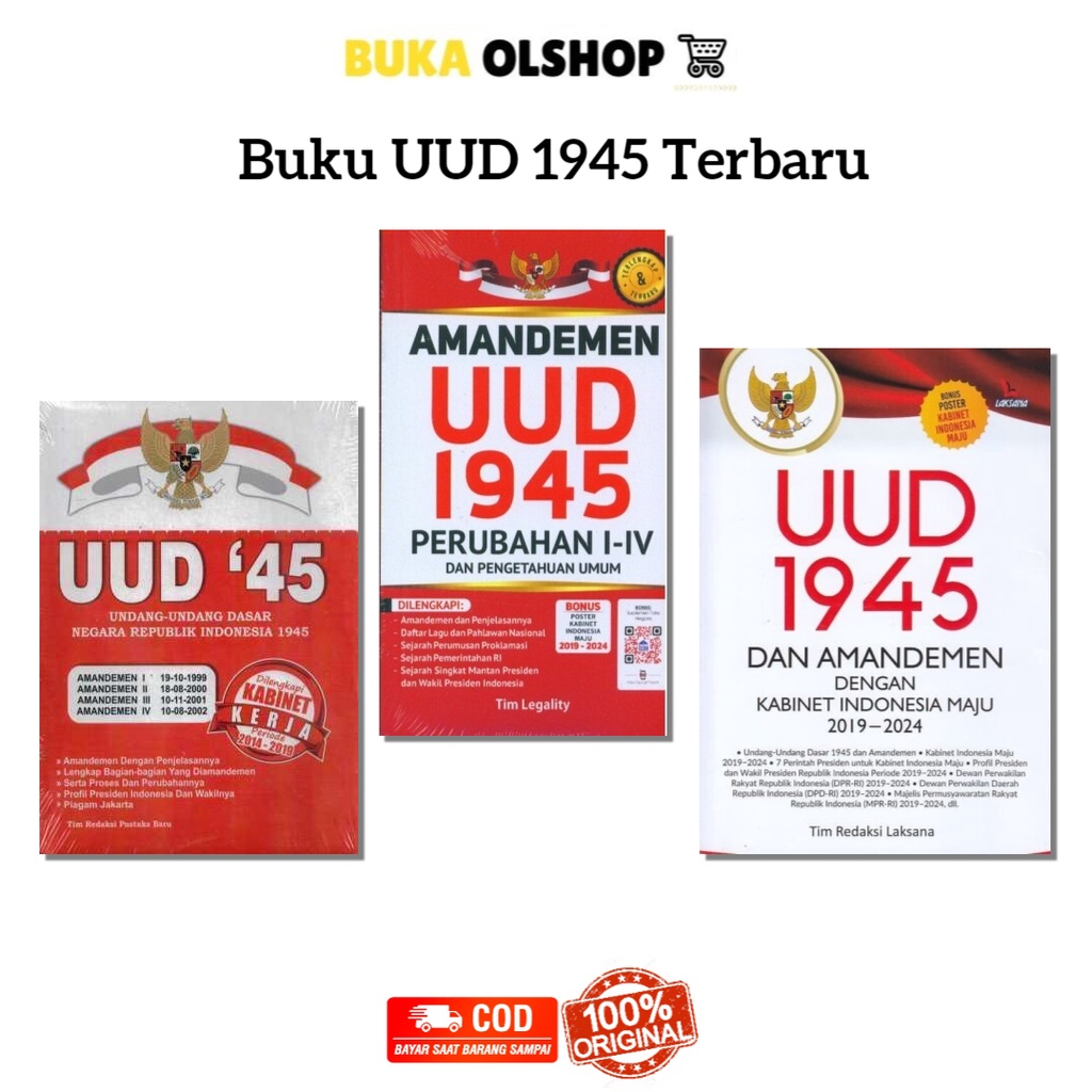 Jual Buku UUD 1945 Buku Undang Undang 1945 Terbaru Shopee Indonesia