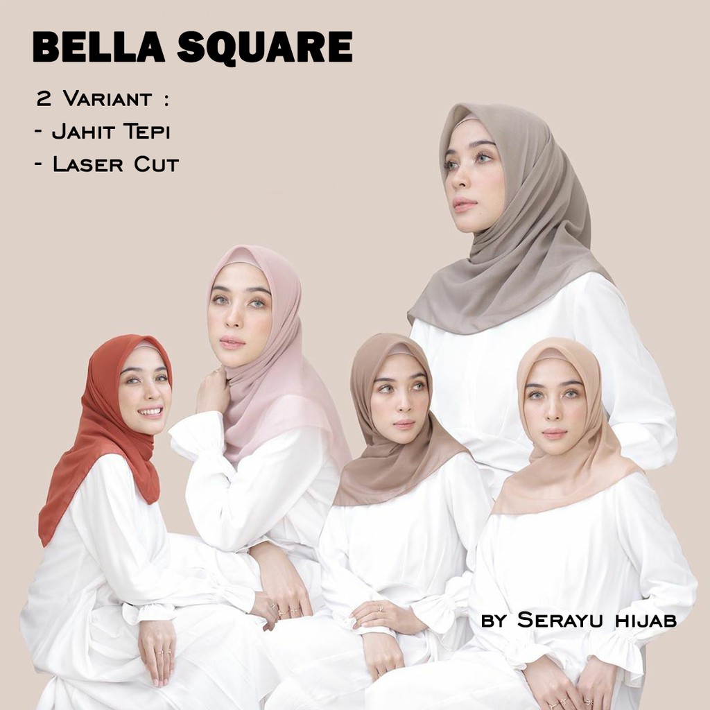 Jual LASER CUT BELLA SQUARE HIJAB SEGIEMPAT PREMIUM QUALITY | Shopee ...