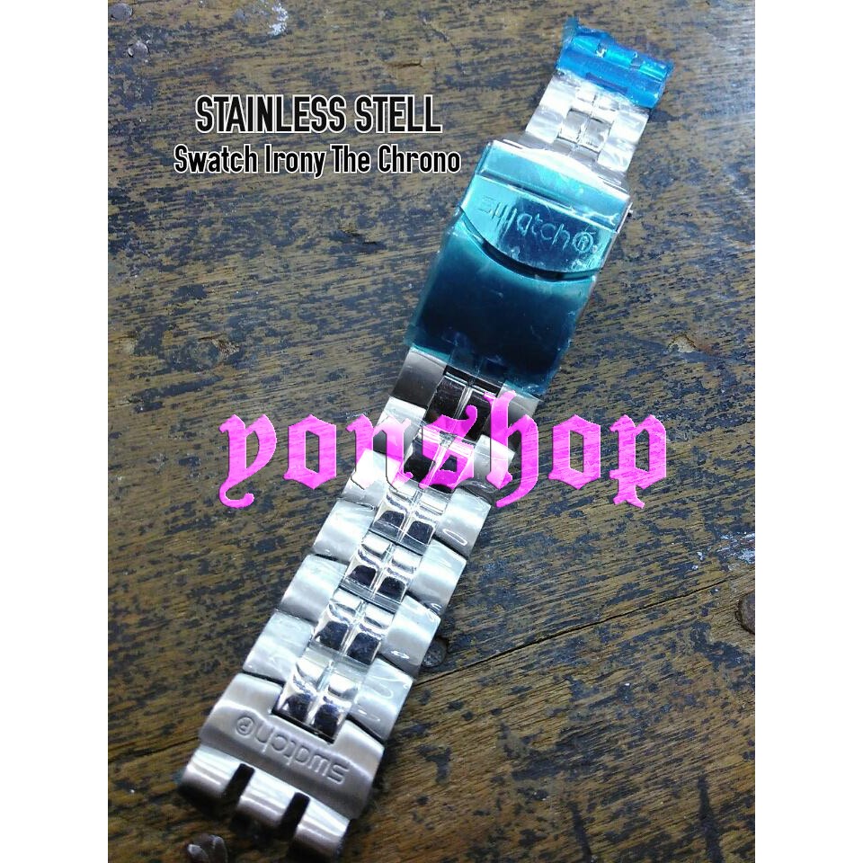 Jual Tali Jam Stainless Swatch Irony The Chrono Strap Swatch Shopee Indonesia