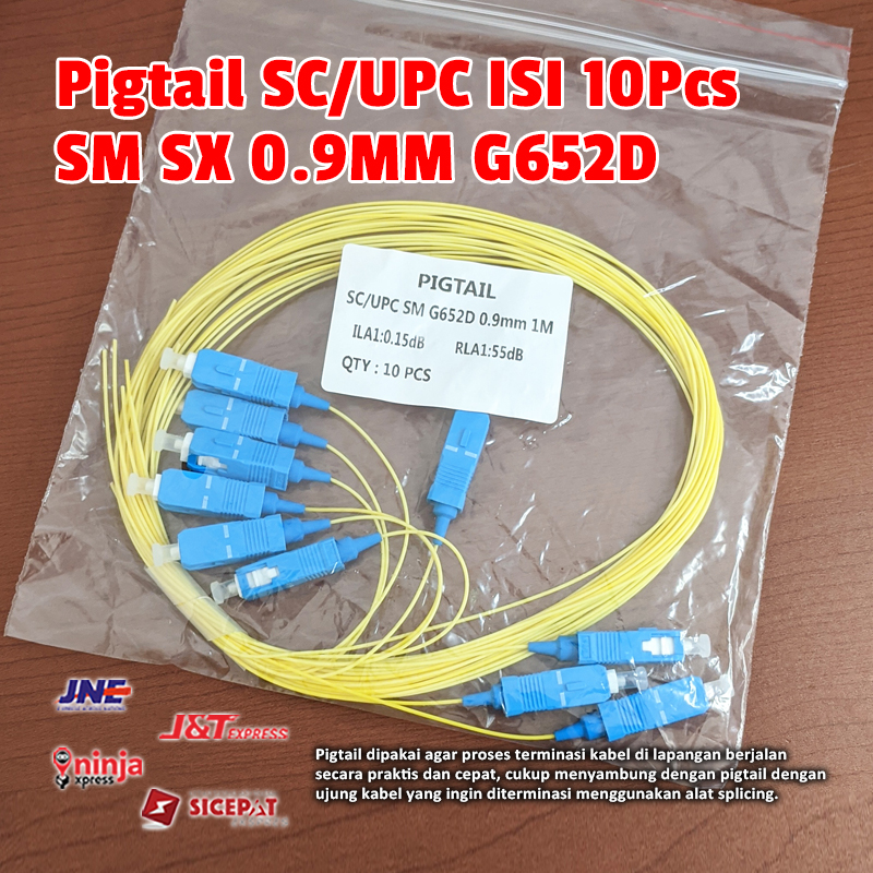 Jual TERBARU!!! Fiber Pigtail SC/UPC 0.9mm SM 1.5 Meter Kabel Fo ...