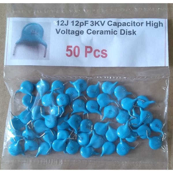 Jual QTY 50 Pcs 12pF 3kV Capacitor High Voltage Ceramic Disk | Shopee ...