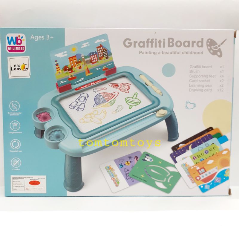 Jual GRAFFITI BOARD Mainan Edukasi Papan Tulis Gambar Magnetic Drawing ...
