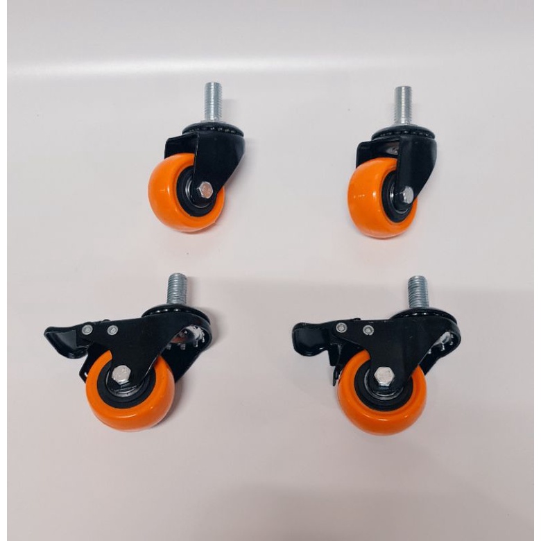 Jual Roda srew pvc oren 2 inch taiwan rem/polos (harga 4 roda ...