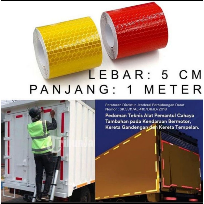 Jual STIKER KIR DISHUB MOBIL BOX DIAMOND GRADE STICKER REFLECTOR UJI ...