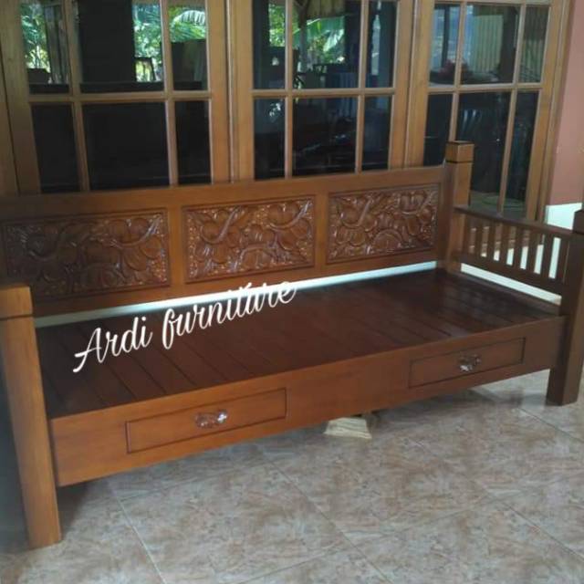 Jual Bale Bale Ukir Kursi Bangku Resban Kayu Jati Daybed Meubel Jepara