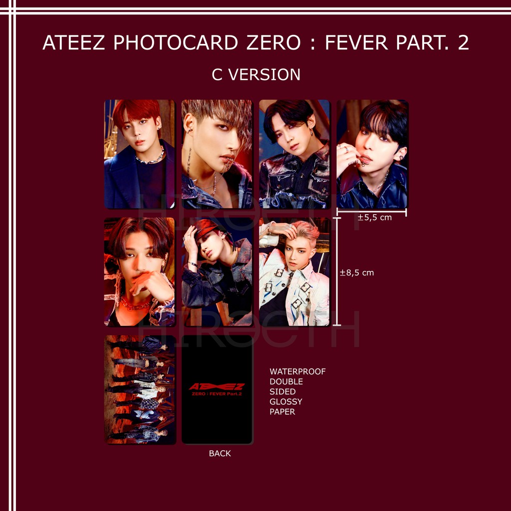 Jual Photocard Fanmade ATEEZ ZERO FEVER PART. 