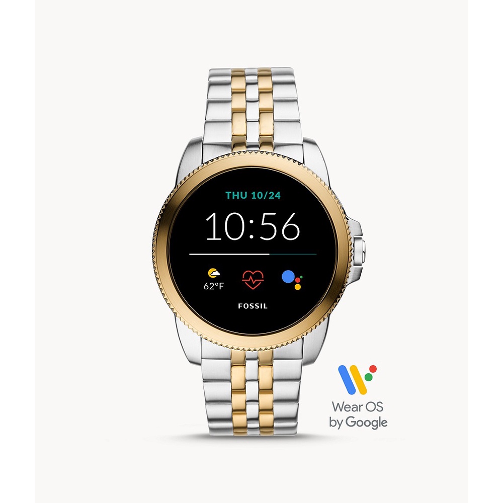 Jam Tangan Wanita Smartwatch Fossil Gen 5 E FTW4051 FTW 4051 Two Tone Stainless Steel Original