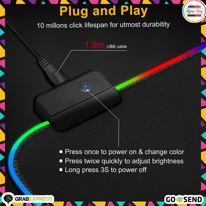 Jual Mouse Pad Gaming Jumbo LED RGB 30 x 90cm | Shopee Indonesia