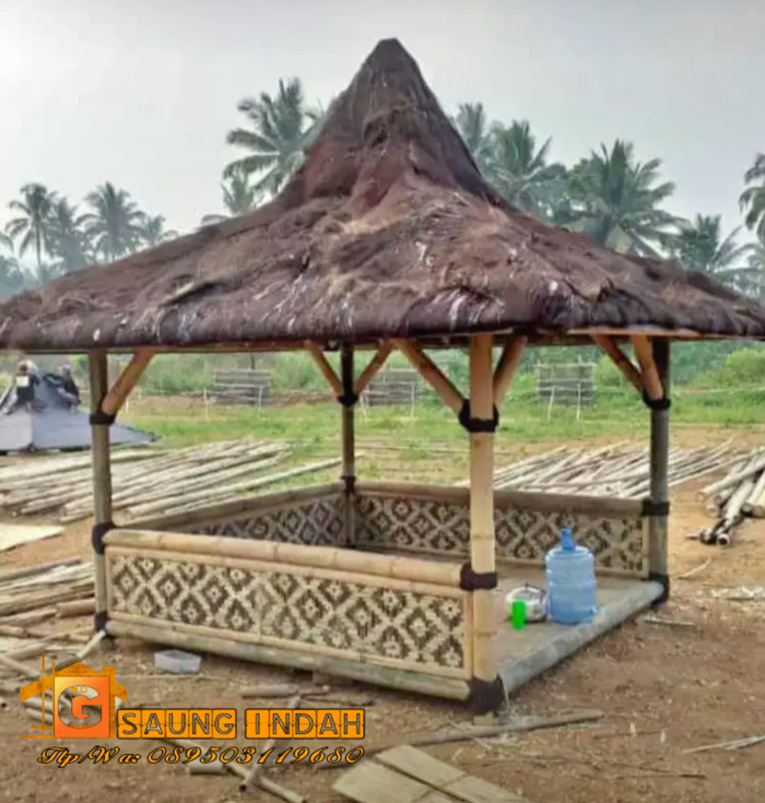 Jual SAUNG BAMBU BERMACAM UKURAN/GAZEBO BAMBU/RUMAH BAMBU | Shopee