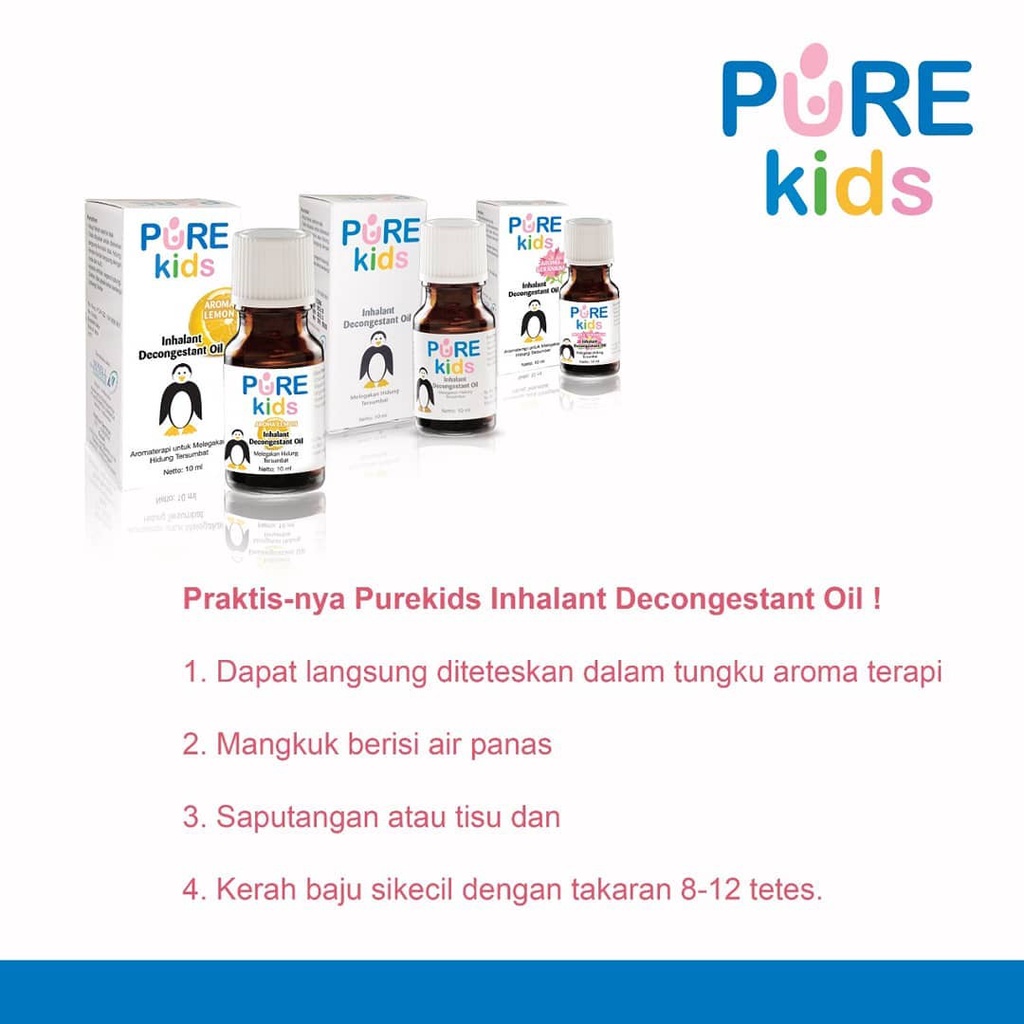 Jual Pure Kids Inhalant Decongestant Oil 10ml | Shopee Indonesia