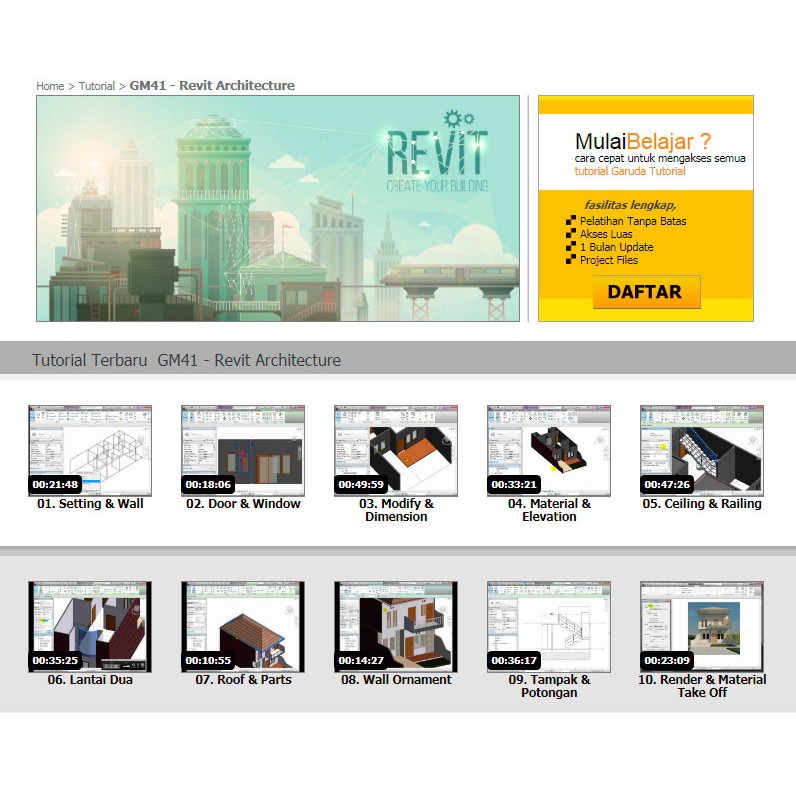 Jual CD Tutorial Kursus Revit Architecture | Shopee Indonesia