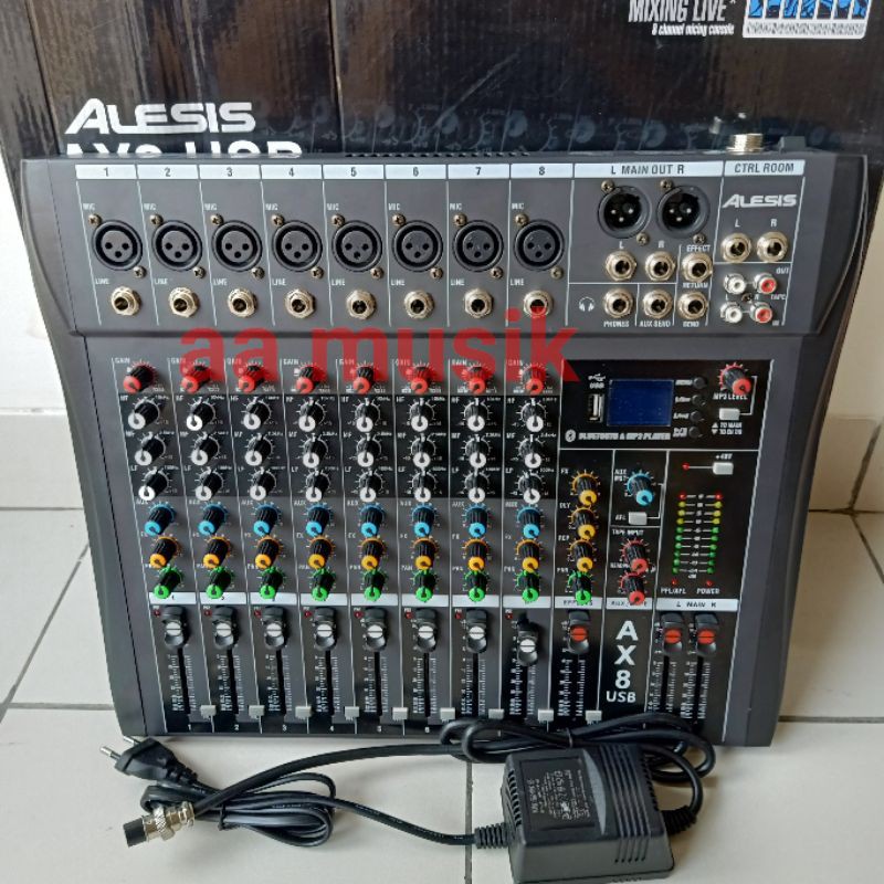 Jual MIXER ALESIS AX8N BLUETOOTH DAN MP3 PLAY MUSIK | Shopee Indonesia