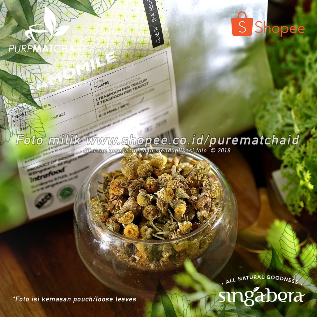 Jual Singabera Tea Chamomile Pure 10gr Sample Teh Bunga Tisane Indonesia Indonesian Tea 8938