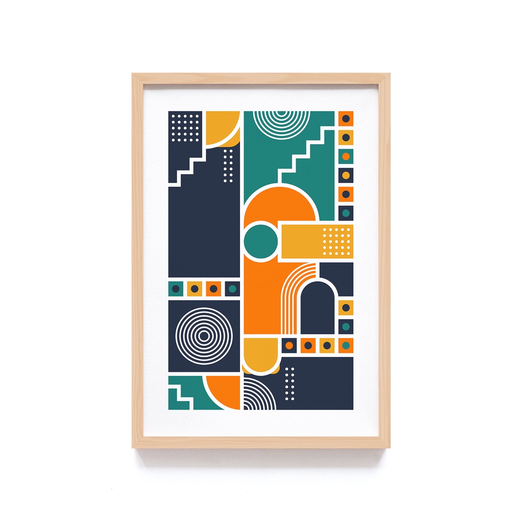 Jual Poster Wall Decor Art Print Minimalis Frame Kayu Dekorasi Dinding ...