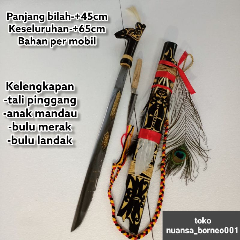 Jual mandau senjata khas suku adat dayak kalimantan asli motif tameng ...
