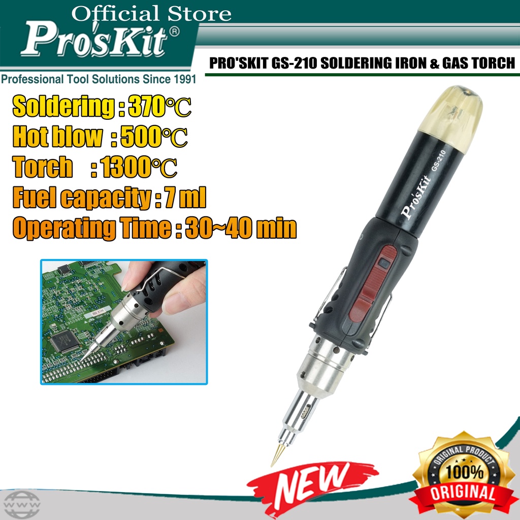Jual Pro'sKit - Solder Gas Portable Pro'sKit Gs-210 Gas Torch Ori ...
