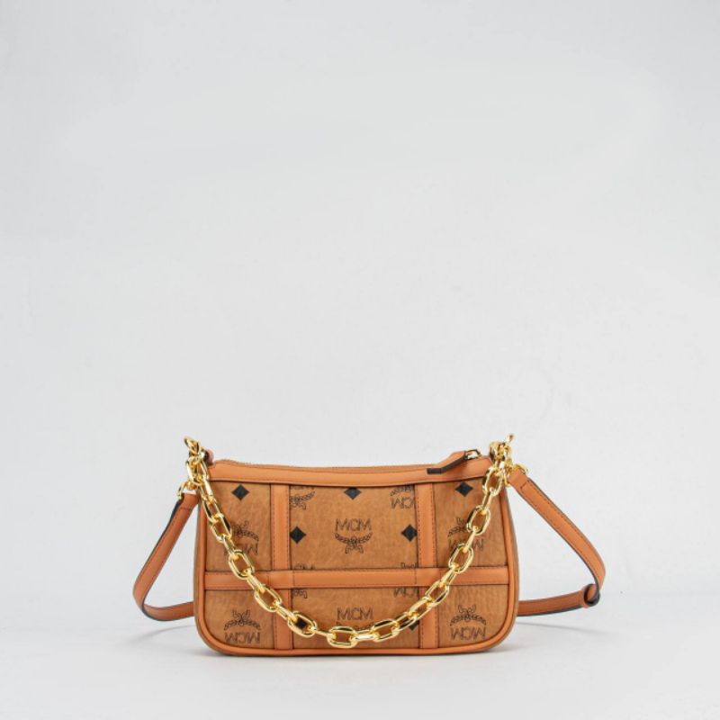 MCM Mini Delmy Visetos Shoulder Bag