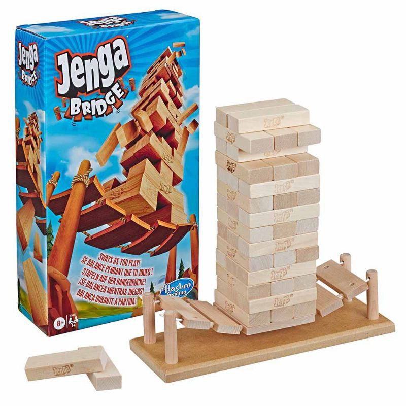 Jual Hasbro Games Jenga Bridge Block Stacking Game Original | Shopee ...