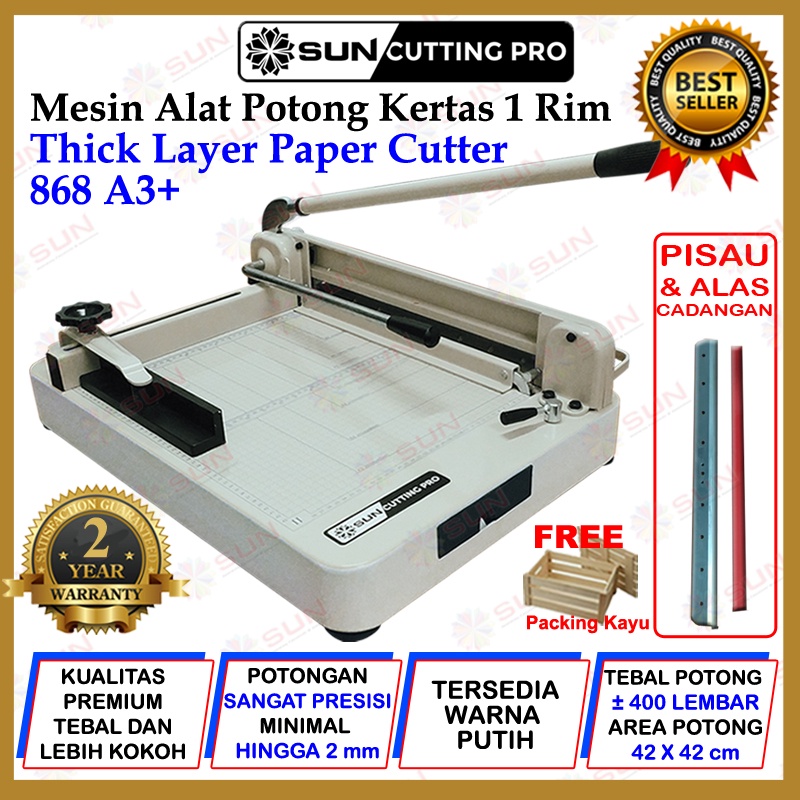 Jual Mesin Pemotong Kertas 1 Rim A3 868 Thick Layer Paper Cutter 868